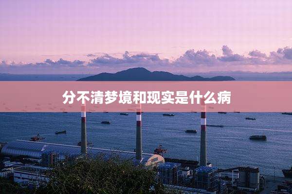 分不清梦境和现实是什么病