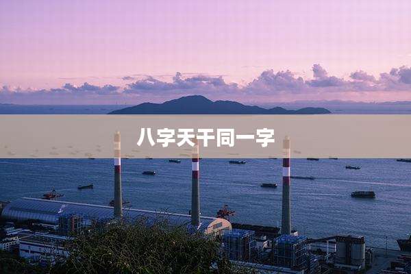 八字天干同一字