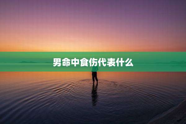 男命中食伤代表什么
