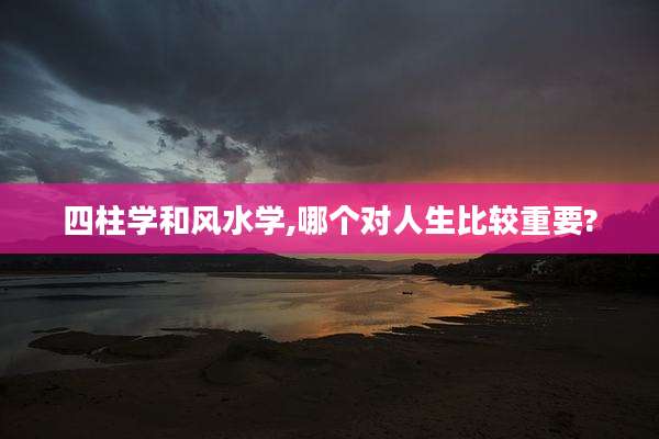 四柱学和风水学,哪个对人生比较重要?