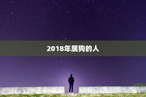 2018年属狗的人