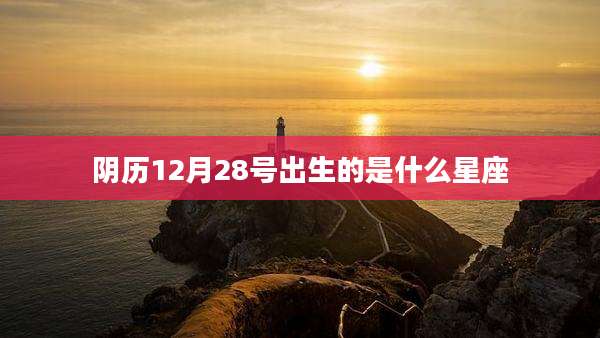阴历12月28号出生的是什么星座
