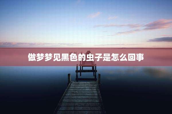 做梦梦见黑色的虫子是怎么回事