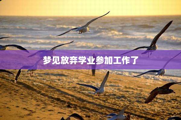 梦见放弃学业参加工作了
