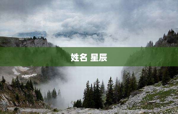 姓名 星辰