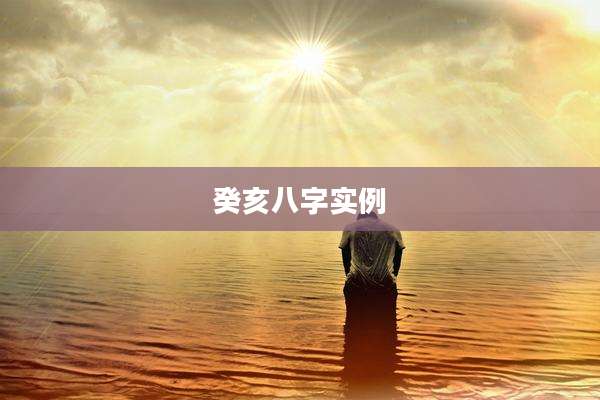 癸亥八字实例