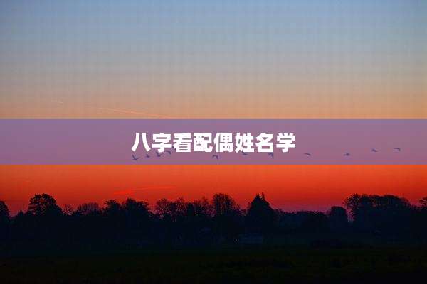 八字看配偶姓名学