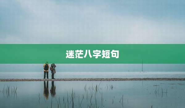 迷茫八字短句