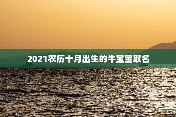 2021农历十月出生的牛宝宝取名