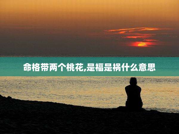 命格带两个桃花,是福是祸什么意思