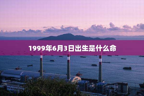 1999年6月3日出生是什么命