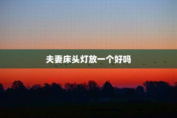 夫妻床头灯放一个好吗