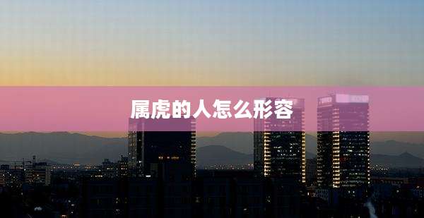 属虎的人怎么形容
