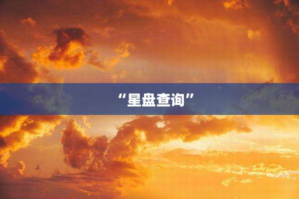 “星盘查询”