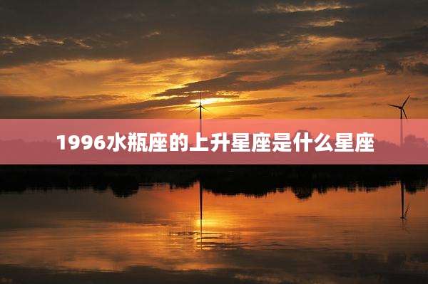 1996水瓶座的上升星座是什么星座