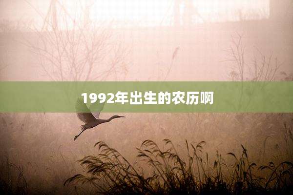 1992年出生的农历啊