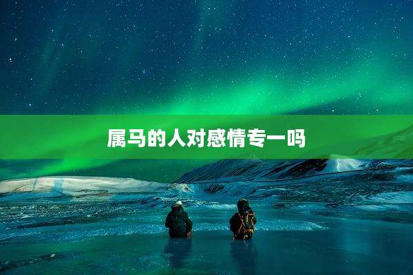 属马的人对感情专一吗