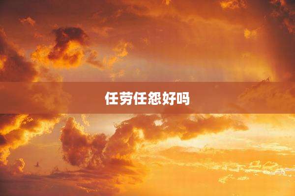 任劳任怨好吗