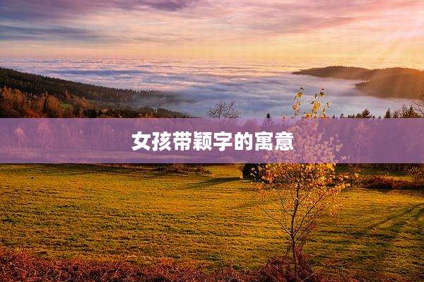 女孩带颖字的寓意