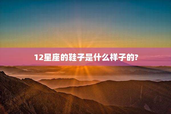 12星座的鞋子是什么样子的?
