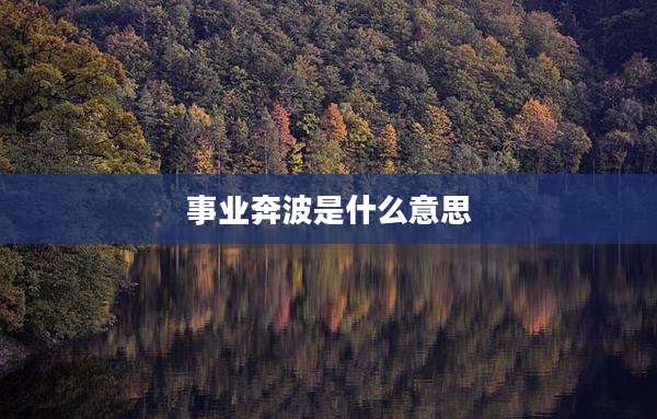 事业奔波是什么意思