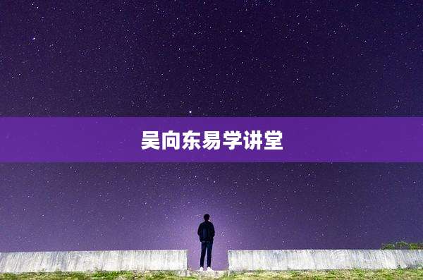 吴向东易学讲堂
