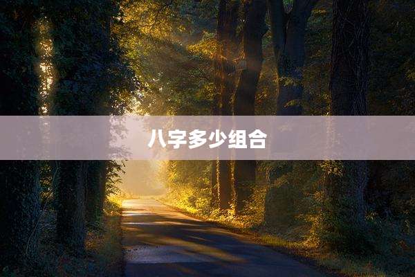 八字多少组合