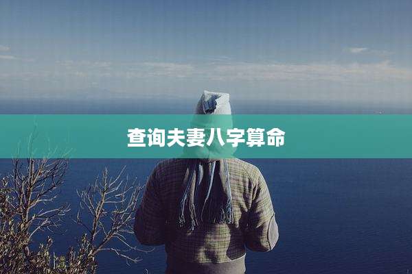 查询夫妻八字算命