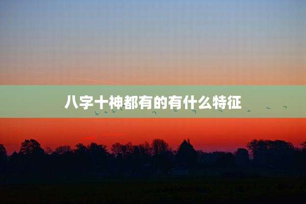 八字十神都有的有什么特征