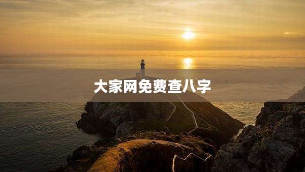 大家网免费查八字