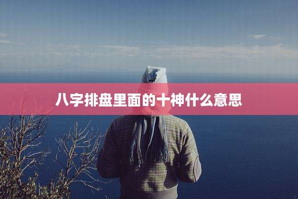 八字排盘里面的十神什么意思