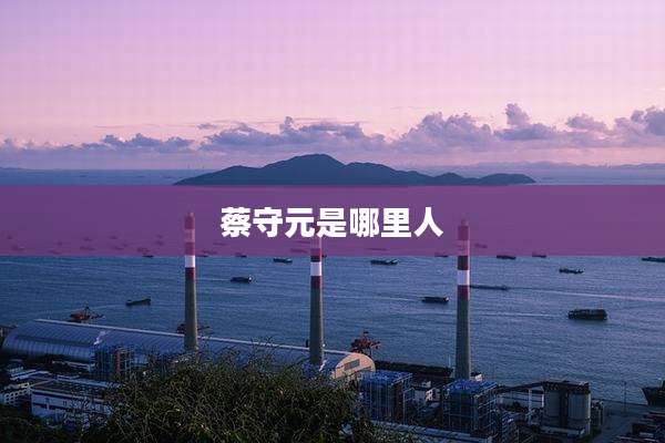 蔡守元是哪里人