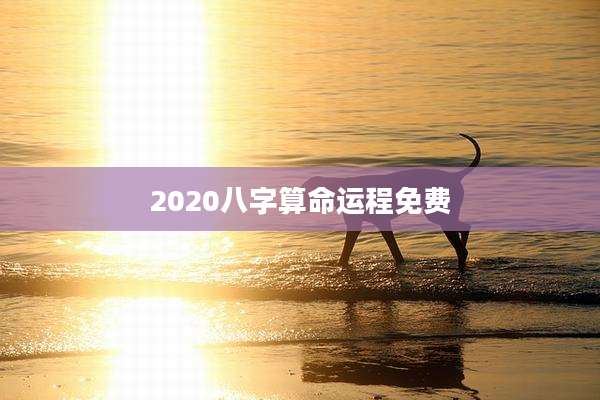 2020八字算命运程免费