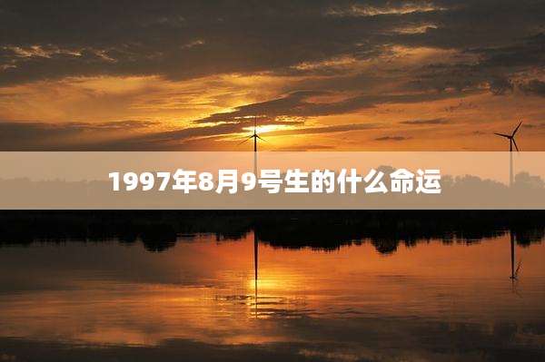1997年8月9号生的什么命运