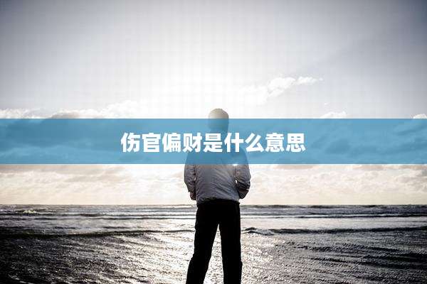伤官偏财是什么意思