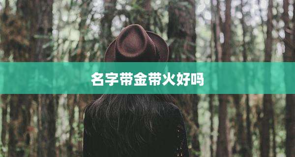 名字带金带火好吗