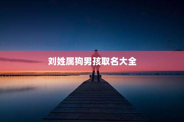 刘姓属狗男孩取名大全