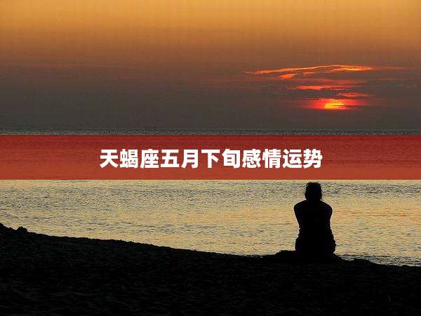 天蝎座五月下旬感情运势