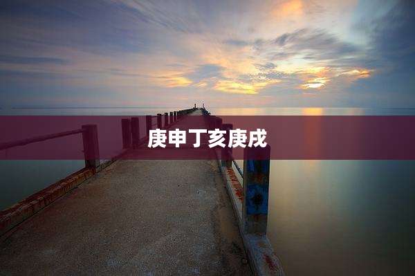 庚申丁亥庚戌