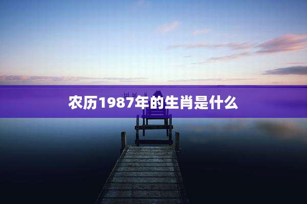 农历1987年的生肖是什么