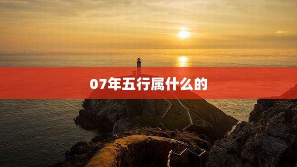 07年五行属什么的