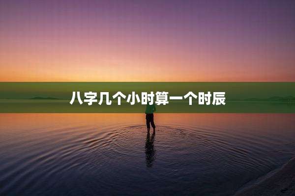 八字几个小时算一个时辰