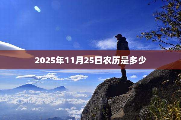 2025年11月25日农历是多少