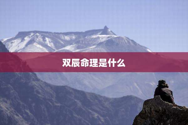 双辰命理是什么