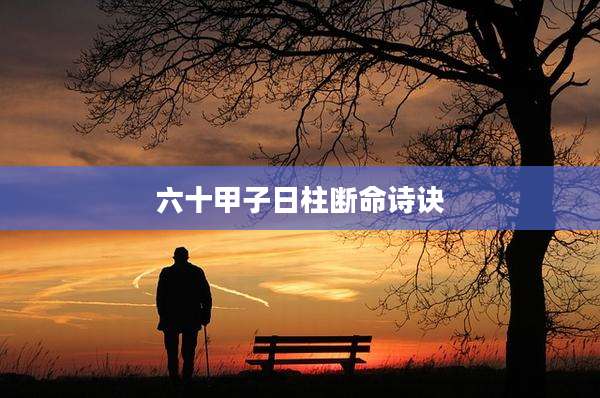 六十甲子日柱断命诗诀