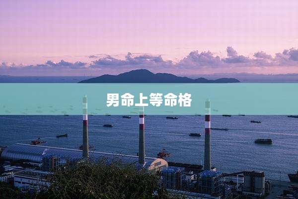 男命上等命格