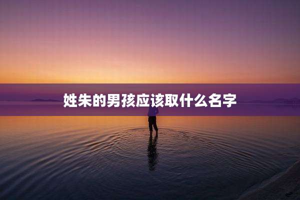 姓朱的男孩应该取什么名字