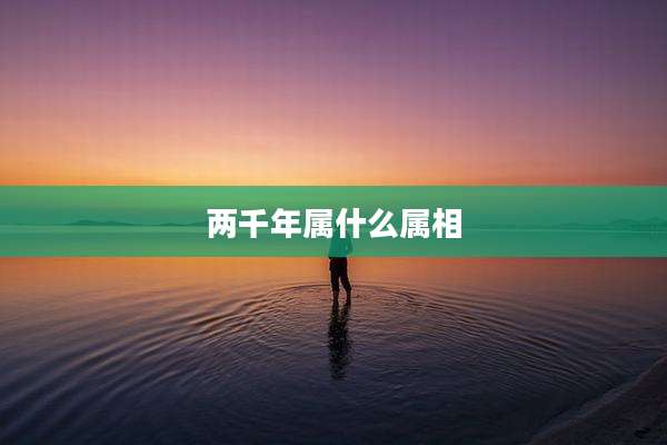 两千年属什么属相