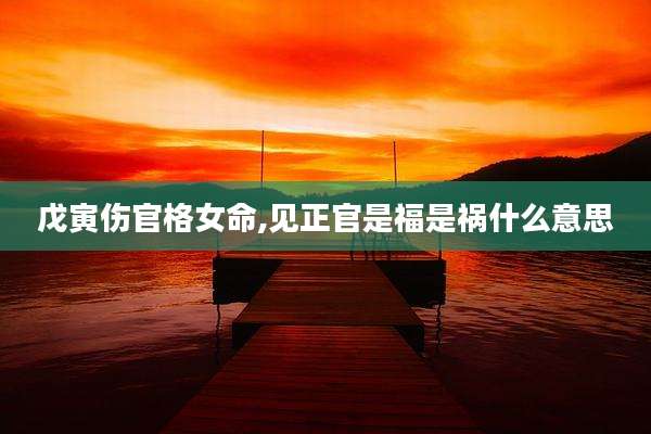 戊寅伤官格女命,见正官是福是祸什么意思