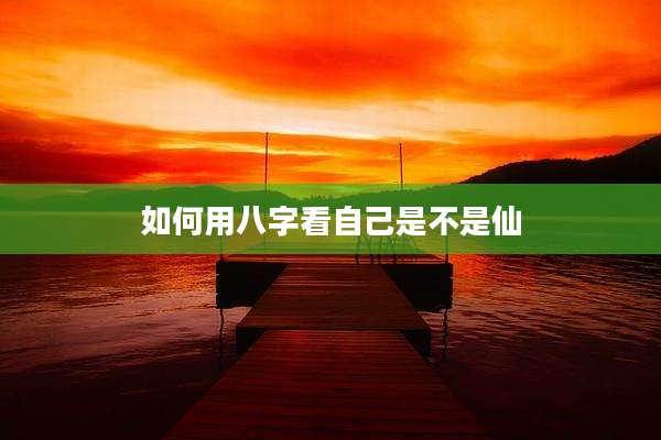 如何用八字看自己是不是仙